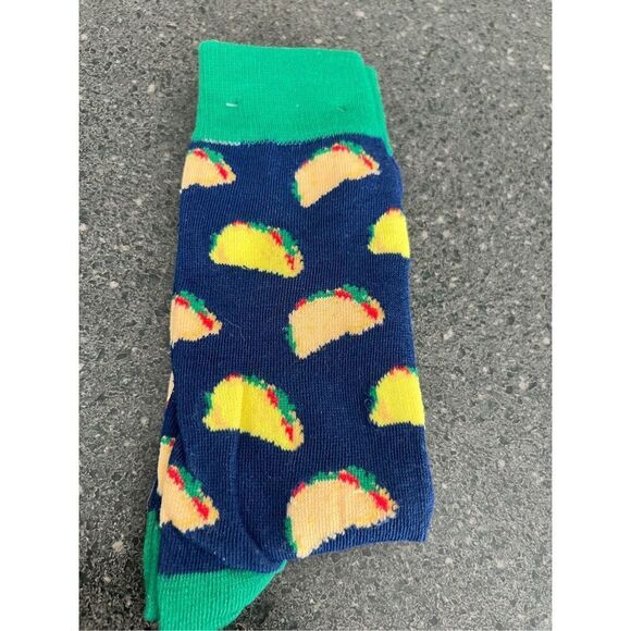 Taco Printed Socks New Men Novelty Dad Gift Size 6-12 - Picture 6 of 6